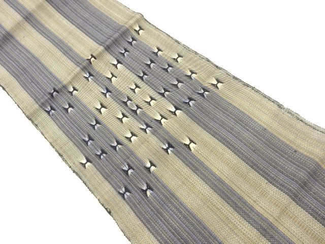 JAPANESE NAGOYA OBI / WOVEN GEOMETRIC